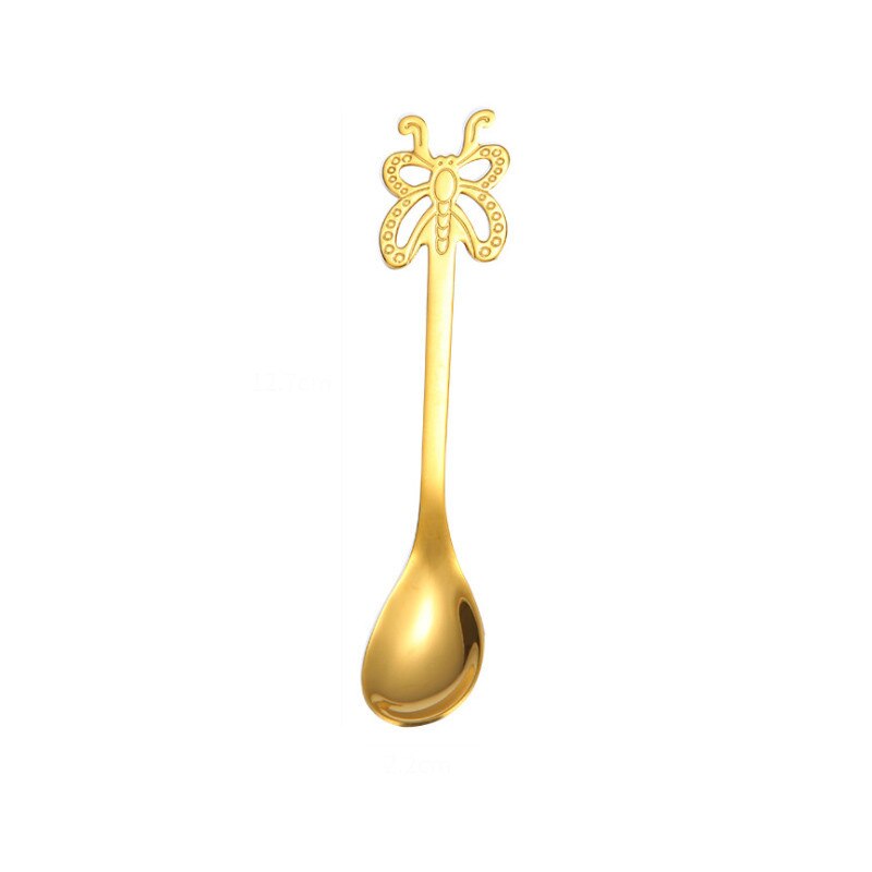 1 Leuke Mermaid Koffie Lepel 304 Rvs | 5 ''Cartoon Opknoping Lepel voor Koffie, Thee, Dessert, Servies Keuken Gereedschap (Zilver, Goud, Goud