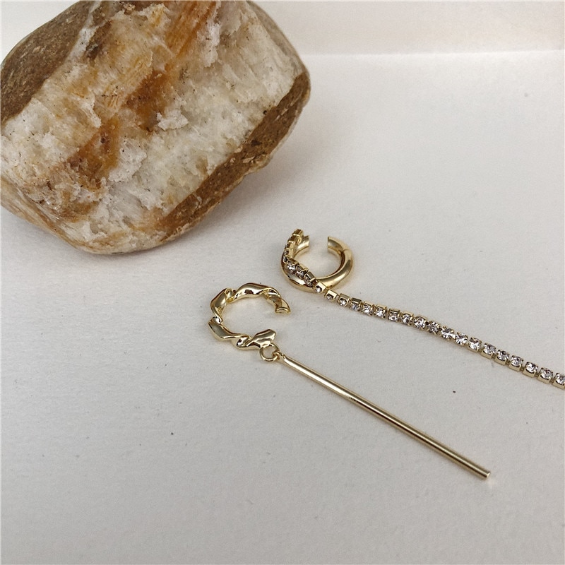 Smarte øreløse ørering guld cirkel øre manchet klip på øreringe uden piercing øre manchet med kvast øreringe kvinder smykker