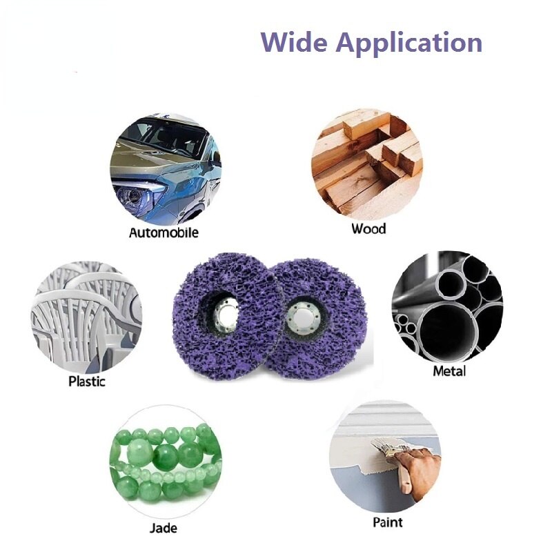 125mm Poly Strip Disc Abrasive Wheel Paint Rust Remover Clean Metal Motorcycles Grinding Wheel Tool for Angle Grinder Polish Car