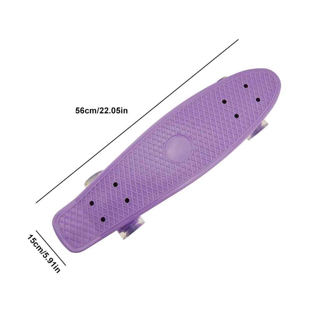 Skateboard per bambini Skateboard per principianti Mini Cruiser da 22 pollici Skateboard retrò per bambini ragazzi giovani principianti