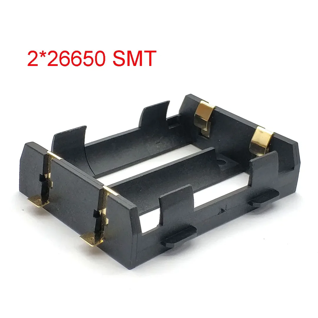 1S 2S 26650 Battery Holder SMD SMT THM Batteries Case Storage Box 1x 2x Slot 26650 DIY Rechargeable Battery Shell: black