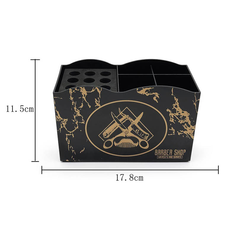Suministros de peluquería para barbería, caja de almacenamiento para peines, soporte para tijeras, organizador, estante para peluquero, accesorios de salón
