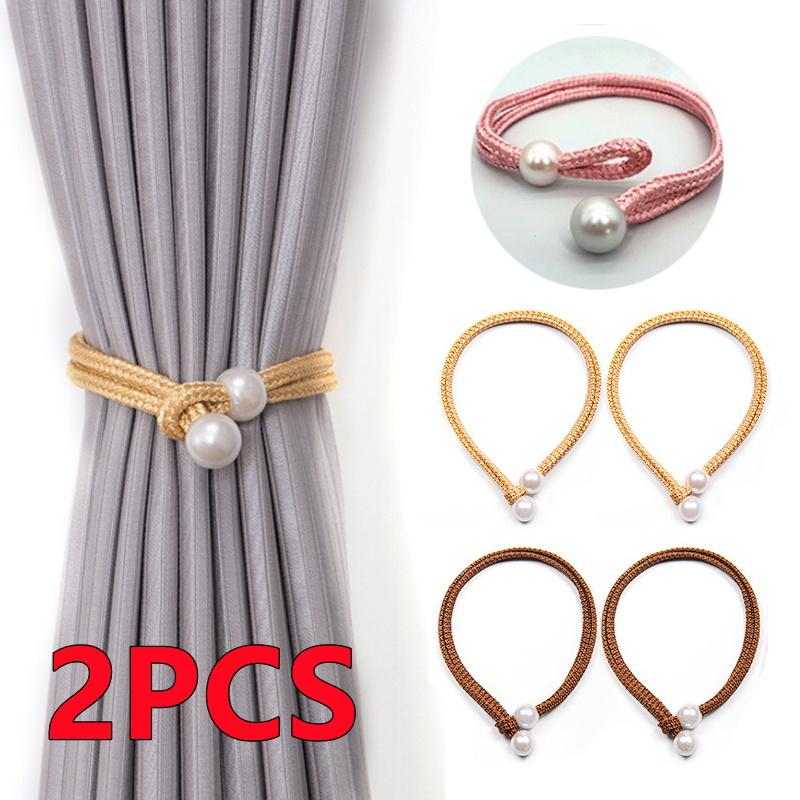 2/1 Uds. Clip de cortina de perlas pequeñas, soportes de cortina, Clips de hebilla para atar, hebilla de bola colgante, accesorios decorativos para cortina