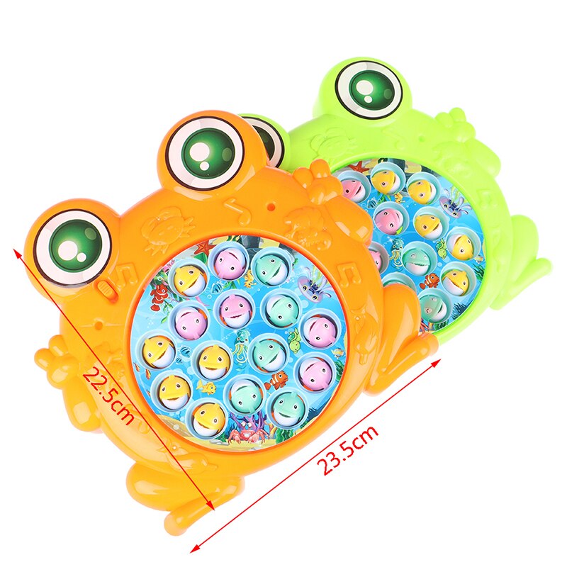 Music Electric Rotating Fishing Game Classical Fishing Toys Set for Kids Educational Toys Funny Sports for Birthday