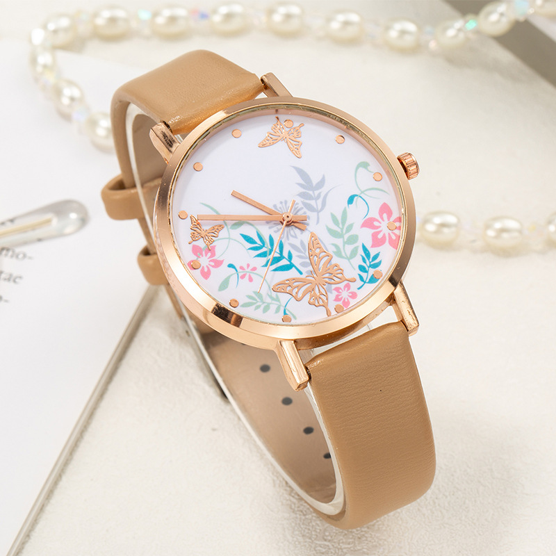Reloj de mujer chapado en oro, reloj de Simple, reloj fino de cuarzo, ,