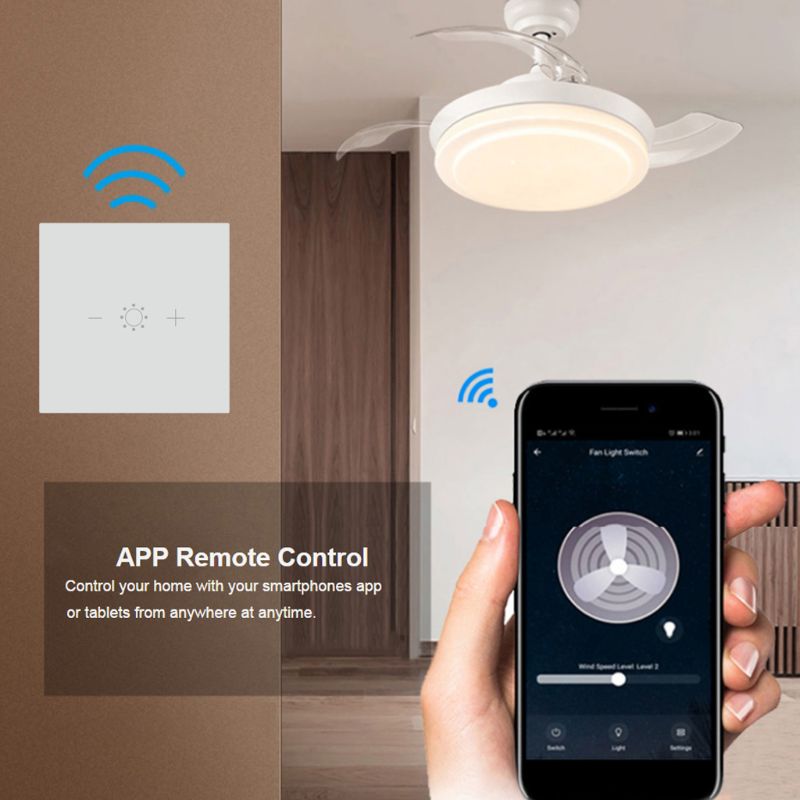 Wifi LED Smart Touch Dimmer Light Switch EU/US Remote Control Intelligent Speaker Voice Control Timer Setting Dimmer Switch
