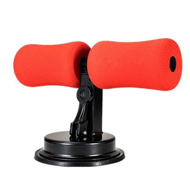 Fitness Suction Cup Sit-Up Cushion Sit Up Stand Bars Abdominal Core Strength Muscle Training Home Gym Body Shaping Building Bar: red