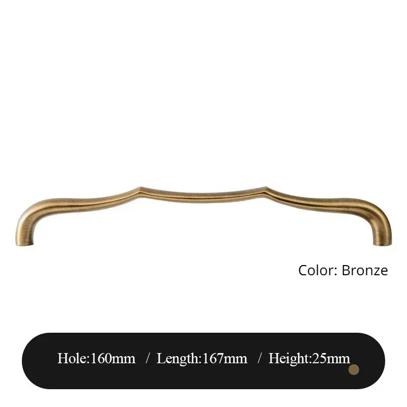 Antikke bronze messing skabsgreb retro garderobe skoskabe til skuffer køkkengreb tilbehør: Gennemsigtig
