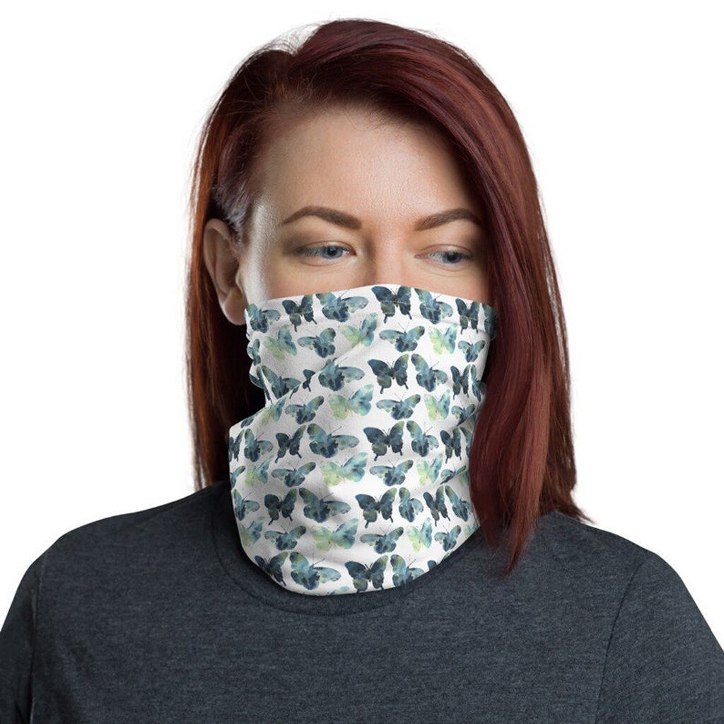 25# Face Cover Scarves Print Elastic Face Scarf Headband Turban Scarf Dust-proof Neck Tube Cycling Face Bandana Magic Hood Scarf: E