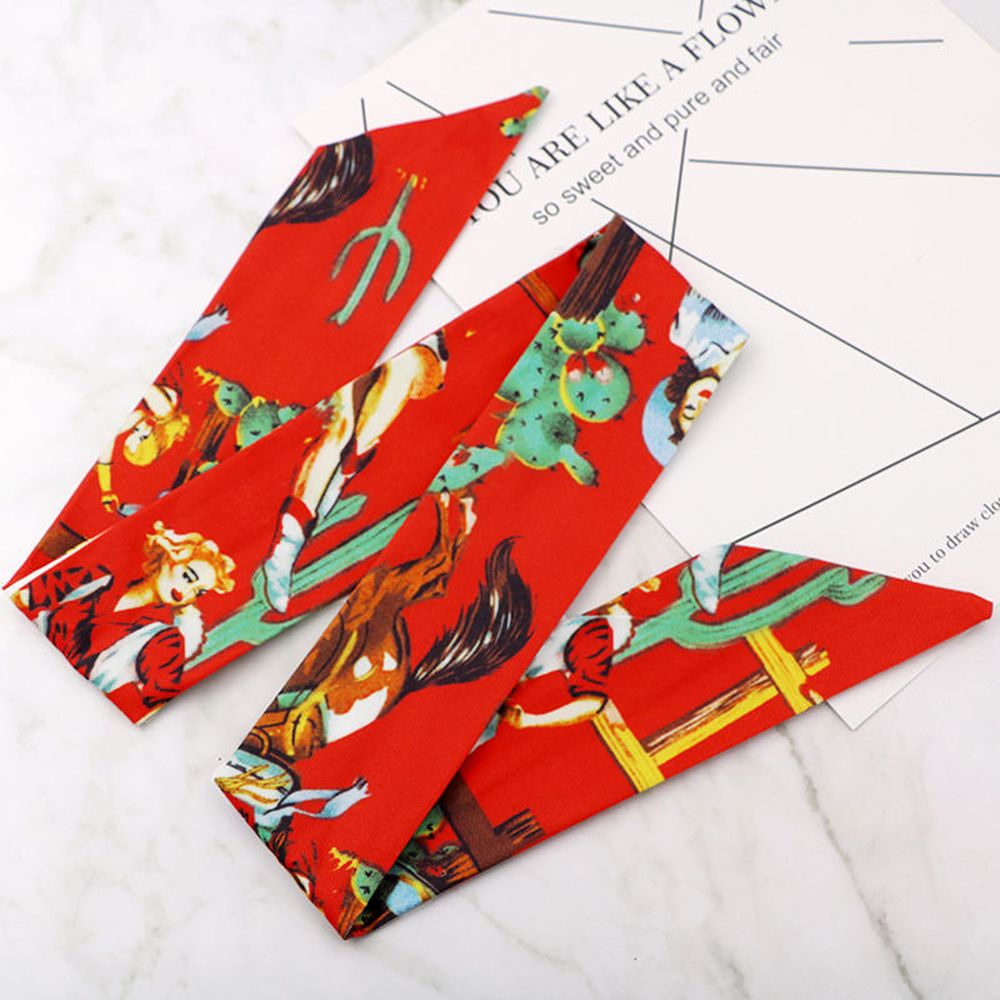 Rockabilly señoras patrón de nudo diadema estampada Vintage pañuelo para la cabeza banda de pelo Retro 50's mujeres