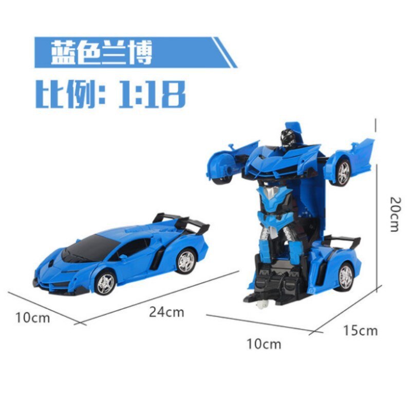 Elektrische Afstandsbediening Vehicle1: 18 Een Knop Vorm Veranderende Speelgoed Shape-Shifting Robot Model Speelgoed