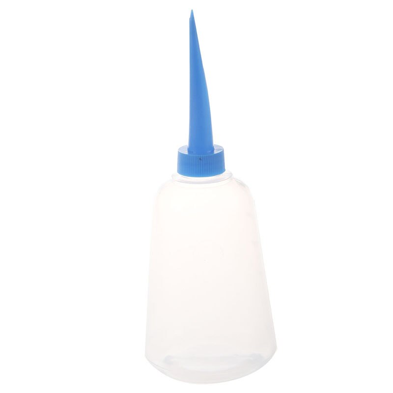 Clear White Blue Plastic Liquid Glue Applicator Bottle
