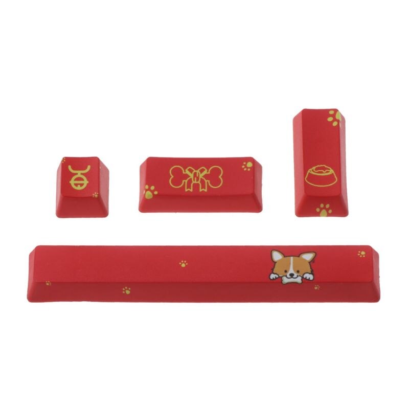 SpaceBar Keycap PBT Five Sides Dye-Subbed 6.25U Cherry Profile Keyboard Keycap L4MD: Red