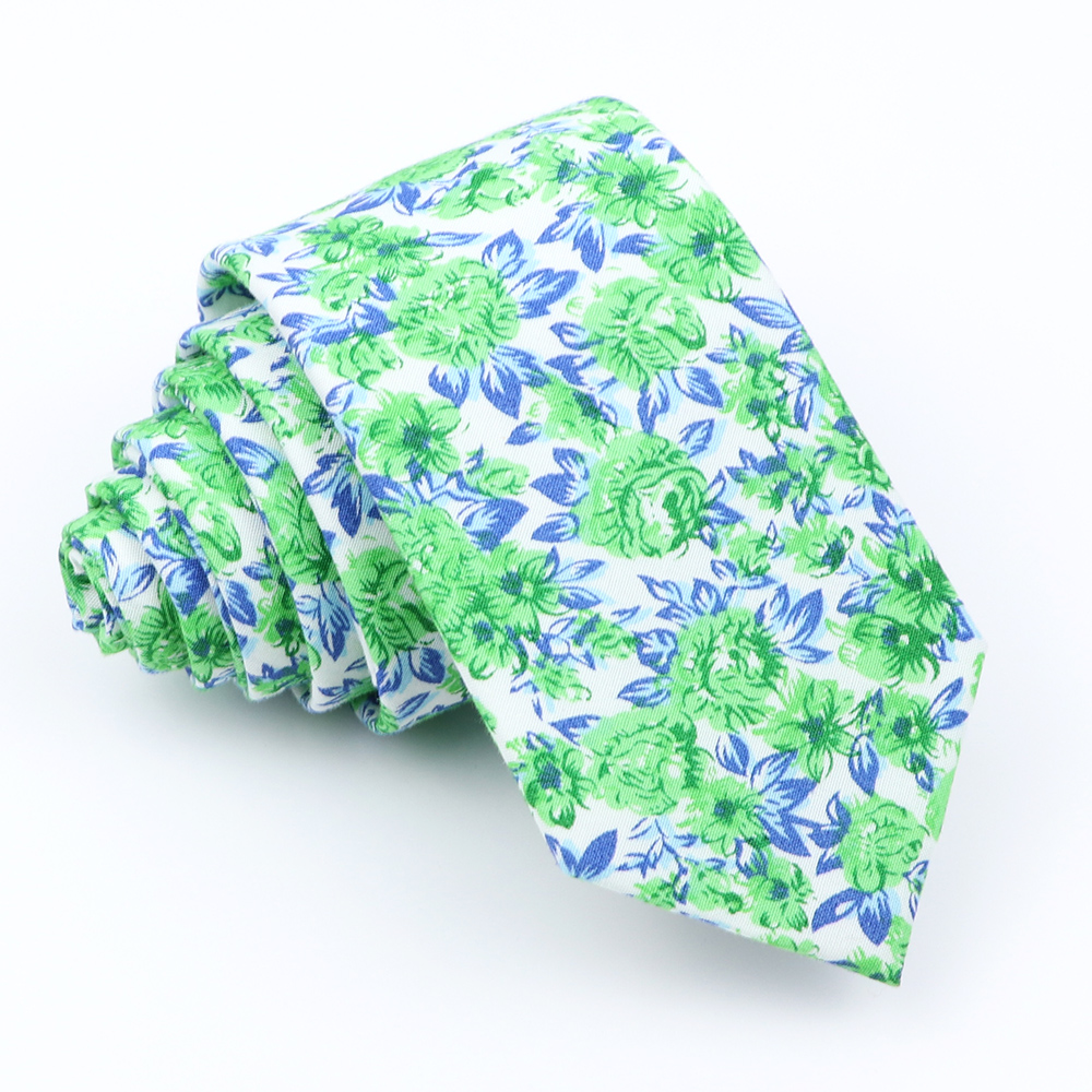 Nueva corbata Floral de algodón para hombres y mujeres, corbata ajustada con estampado para boda, corbatas informales para hombre, trajes clásicos, corbata de flores: Color amarillo luminoso