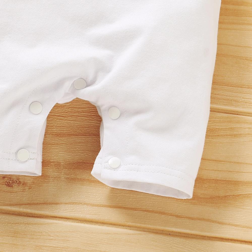 Patpat Zomer Baby Stijlvolle Brief Afdrukken Hooded Jumpsuits Voor Baby Jongen Een Stukken Jumpsuits Kleding