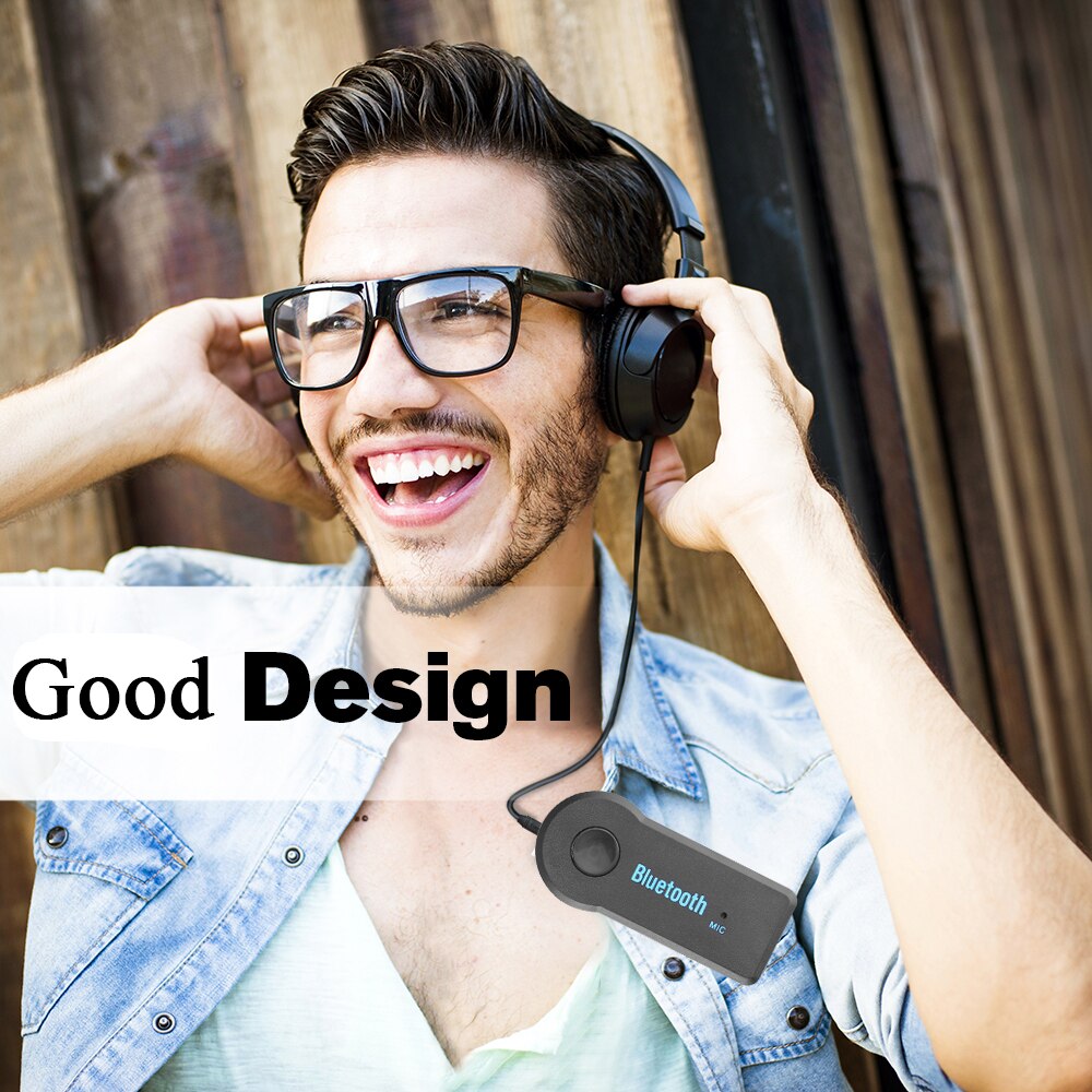 Wireless Car Bluetooth Aux Receiver Adapter Bluetooth Handsfree Car Kit 3.5mm jack Aux Bluetooth Receiver Adapter For Speaker