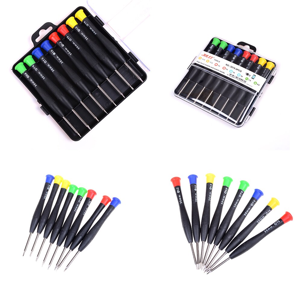 Juego de 8 unidades de 8 en 1, destornillador pequeño de precisión, juego de herramientas de reparación de bolsillo para teléfono móvil