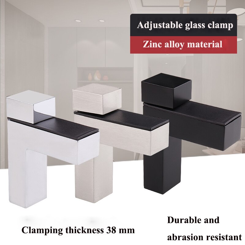 10 Morsetti Per Vetro In Lega Di Zinco - Supporti Regolabili Per Balaustre E Corrimani Senza Foratura - Foto 2