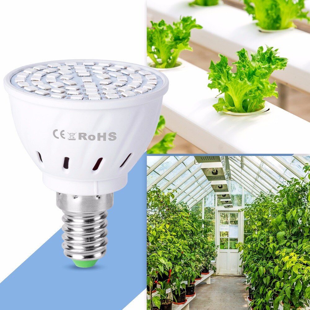 Ac220v e27 phyto lamper  e14 ledet fitolampy  gu10 lampe til planter  b22 fullspektre frøplante pære  MR16 ledet vekst lys uv  ir 4w 6w 8w