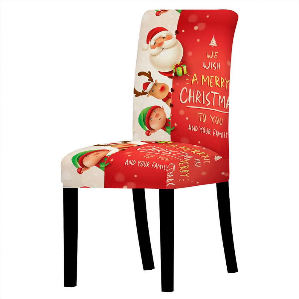 3d kerst hertenprint stoelhoezen voor eetkamerstoelen, hoge rugleuning woonkamerstoelhoezen voor stoelen voor feesten en bruiloften: Stijl 2