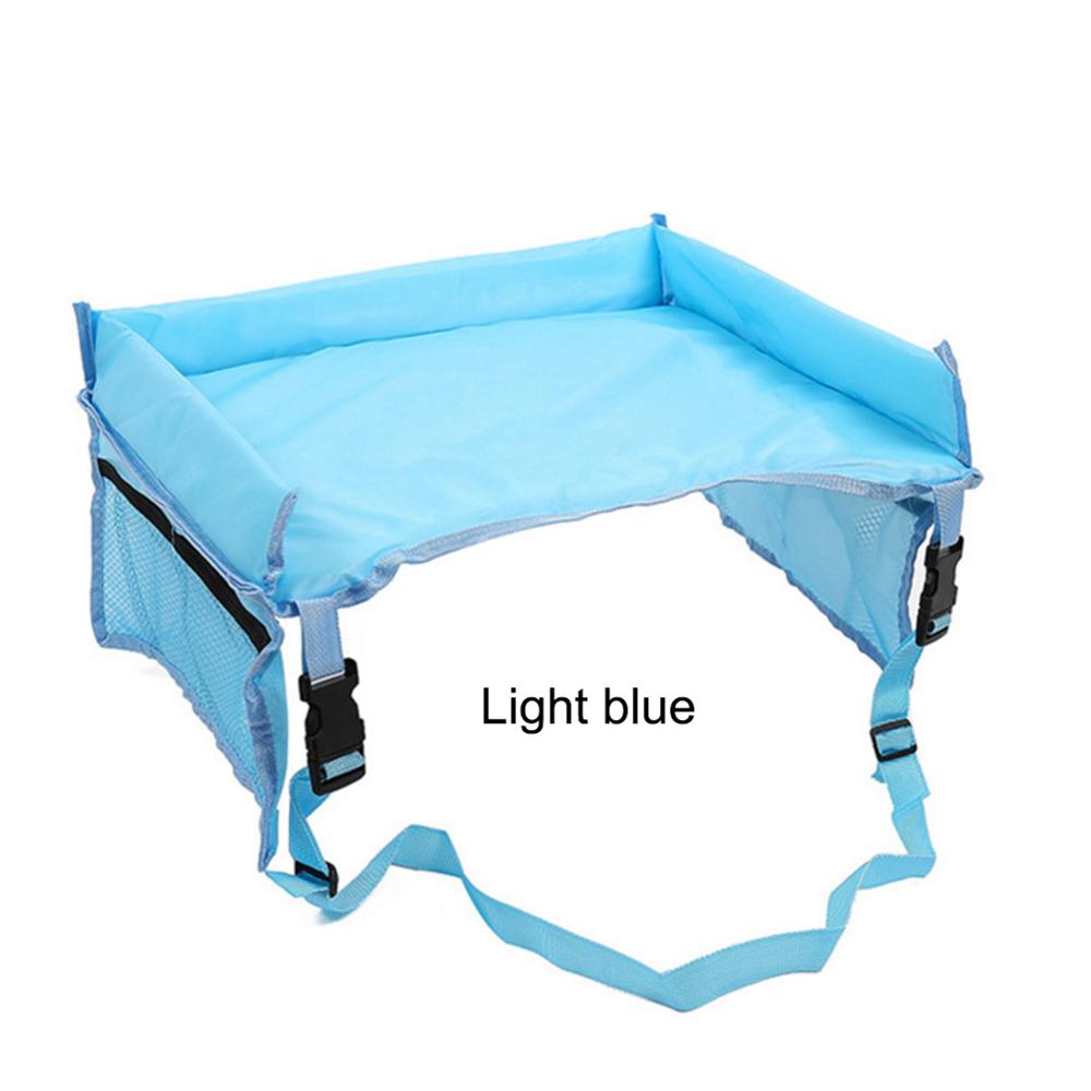 Bandeja para asiento de coche para niños y bebés, silla de bebé, mesa portátil con correa ajustable, mesa para niños, almacenamiento de alimentos, soporte para agua, escritorio: D