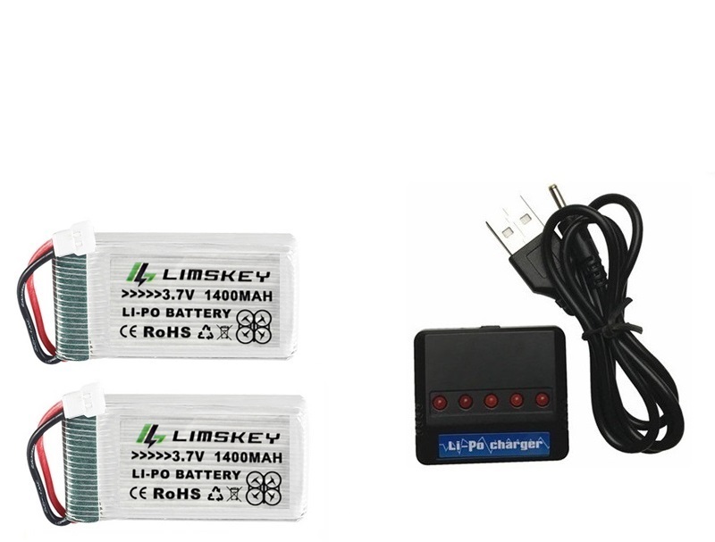 For SYMA X5 X5S X5C X5SC X5SH X5SW X5UW X5UC M18 H5P H11D H11C T64 T04 T05 F28 F29 T56 T57 1400mAh 3.7v lipo Battery charger set: Brown