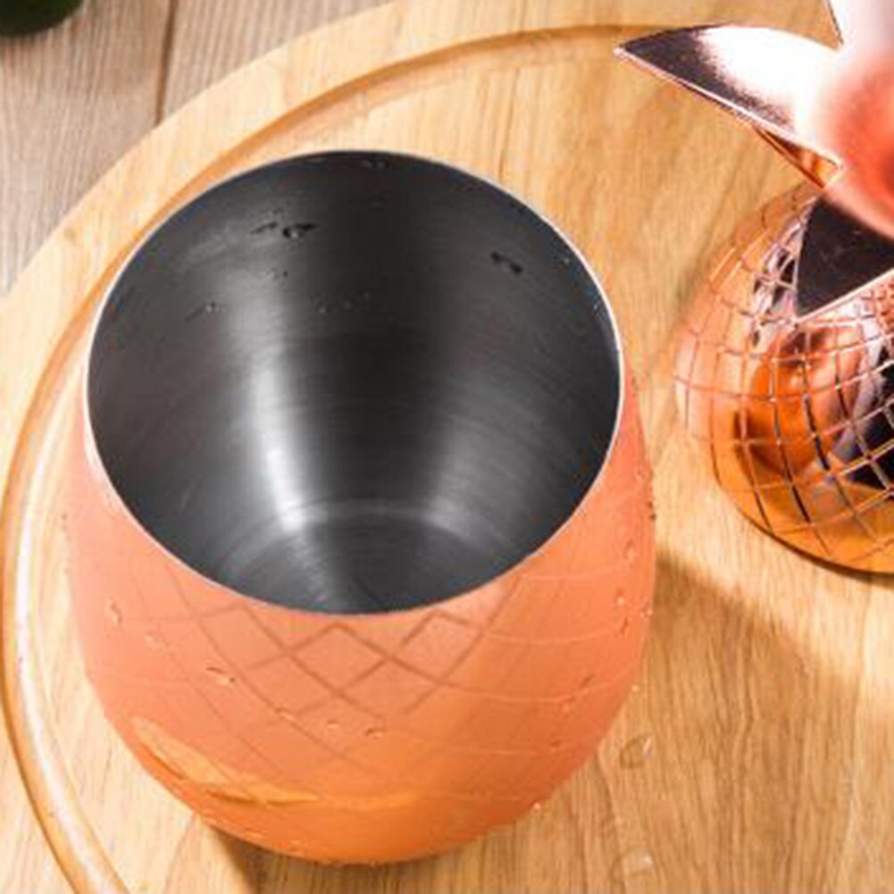 Gorące wyprzedaże!!! 550ml ananasowy kształt moskwa muł miedziany kubek koktajl kawa mleko kubek Drinkware unikalny kubek koktajlowy kształt ananasa