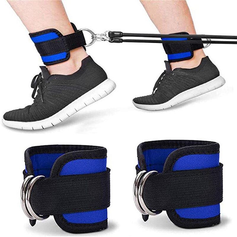 1 uds/2 uds Fitness ajustable D-anillo tobillo Pie de apoyo de tobillo Protector gimnasio pierna polea con hebilla deportes Protector para pies