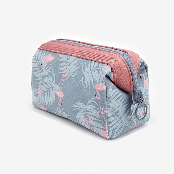 Mode Cosmetische Tas Vrouwen Waterdichte Flamingo Makeup Tassen Travel Organizer Toilettas Kits Portable Schoonheidsspecialist Make Tassen: Grey flamingo