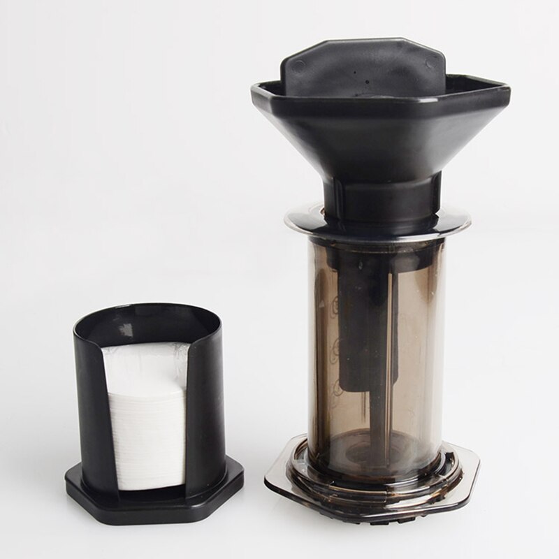 Press kaffe bärbar kaffebryggare luftpress espressomaskin med 350 st filterpapper