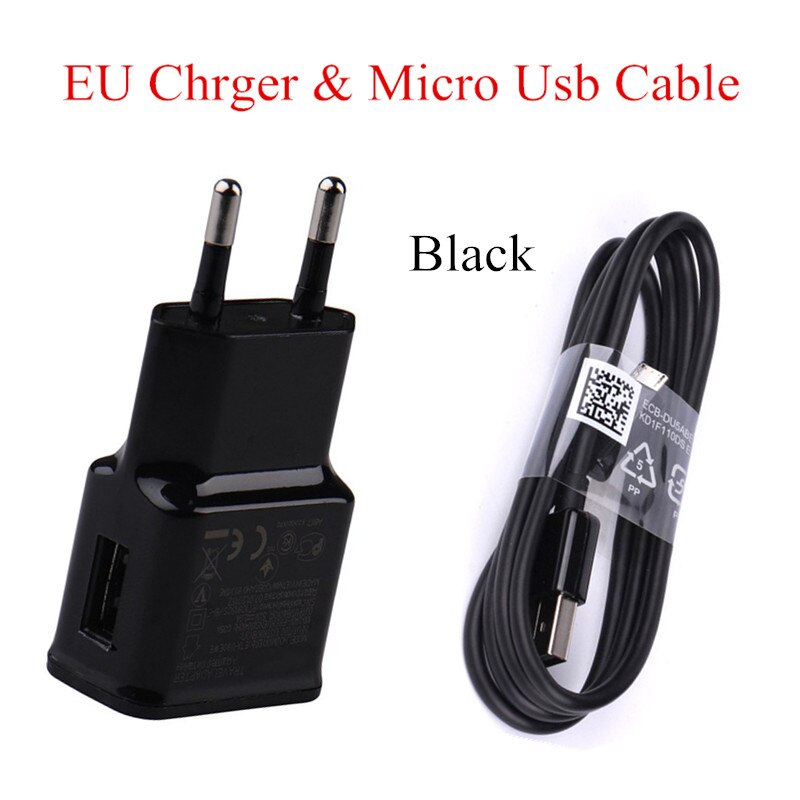 Micro USB charger For Samsung Galaxy J4 J6 A6 Plus A7 J7 J3 J8 A2 Pro S6 S7 Edge Note 5 A3 A5 J5 Travel charging cable: black