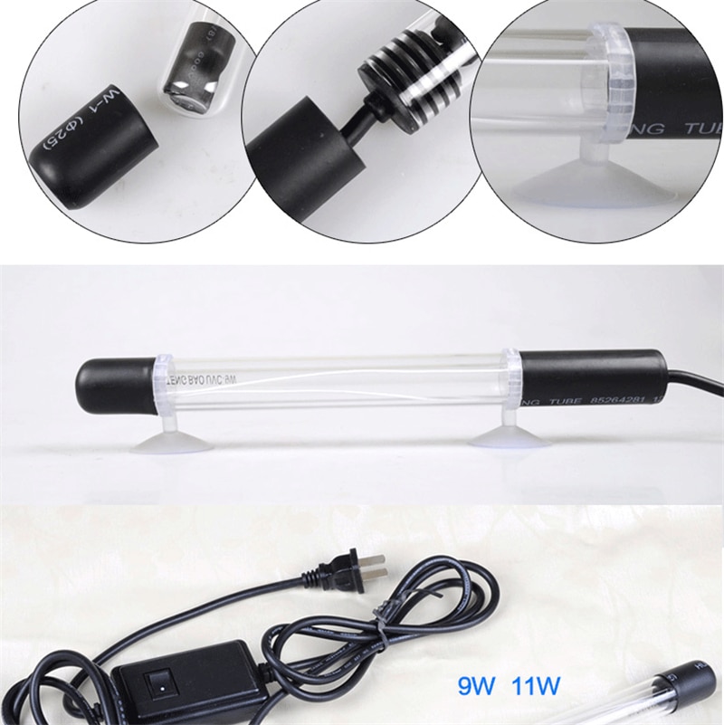 a set Fish tank UV germicidal filter water lamp pond Water Purifier Diving Aquarium Disinfection Sterilization cleaner bulb tube