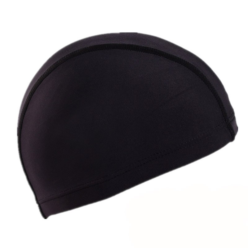 Summer Swimming Caps Fast Dry Non-slip Highly Elastic Adult Children Swimming Caps 7 Colors: black