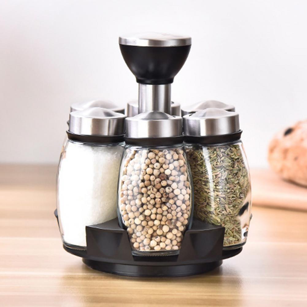 Peppers Container Rack Spice Jar Glass Bottle Pepper Spice Container Seas... – Grandado