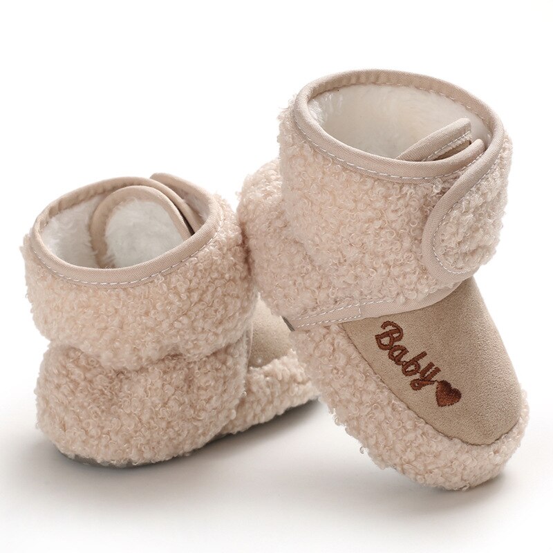 Unisex Baby Gezellige Fleece Booties Peuter Baby Schoenen Mode Warme Pluche Winter Pasgeboren Laarzen 0-18 Maanden 11 cm 12 Cm 13 Cm