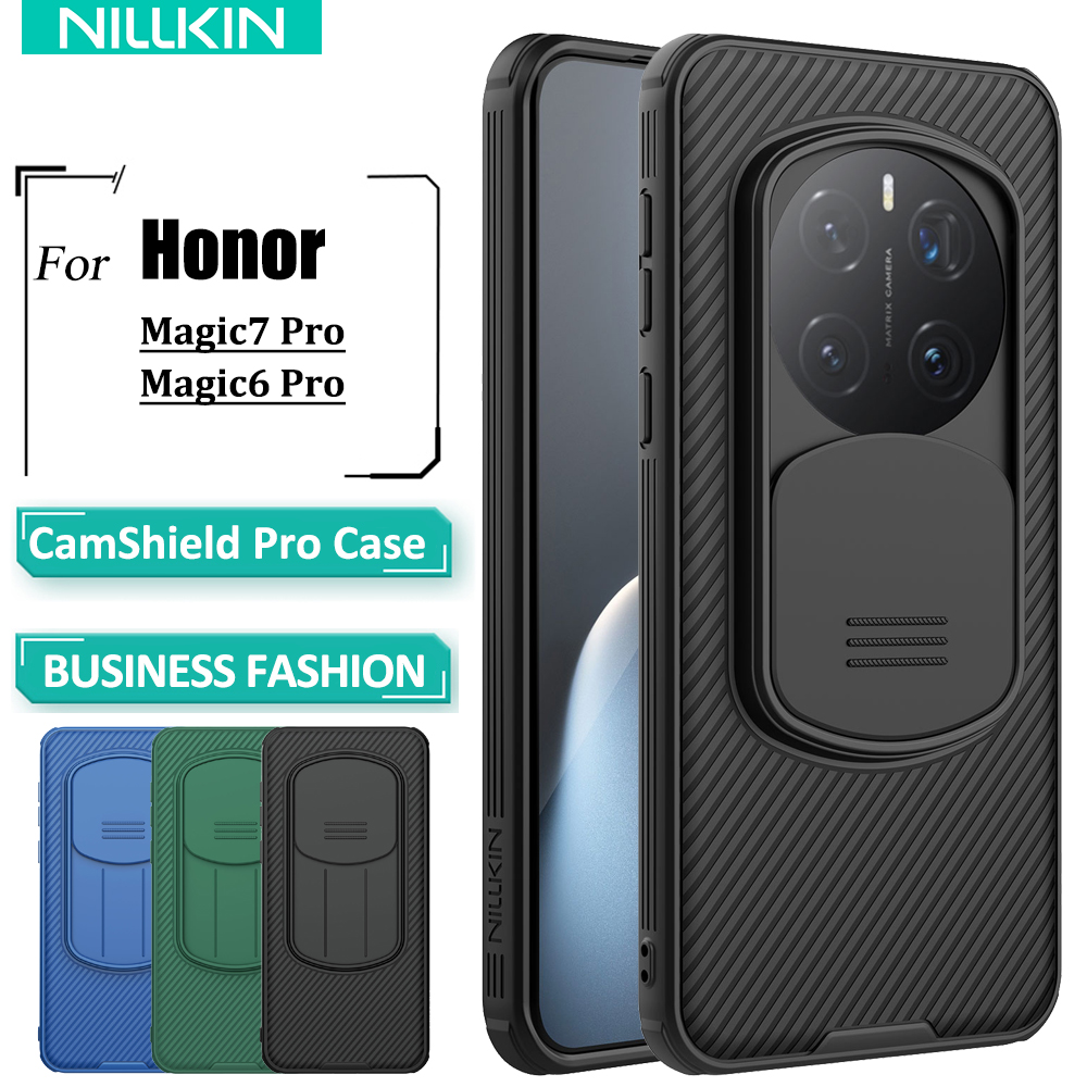 Nillkin para Honor Magic 7 Pro / Honor Magic 6 Pro CamShield Pro Funda para teléfono, PC + TPU con cubierta para cámara deslizante