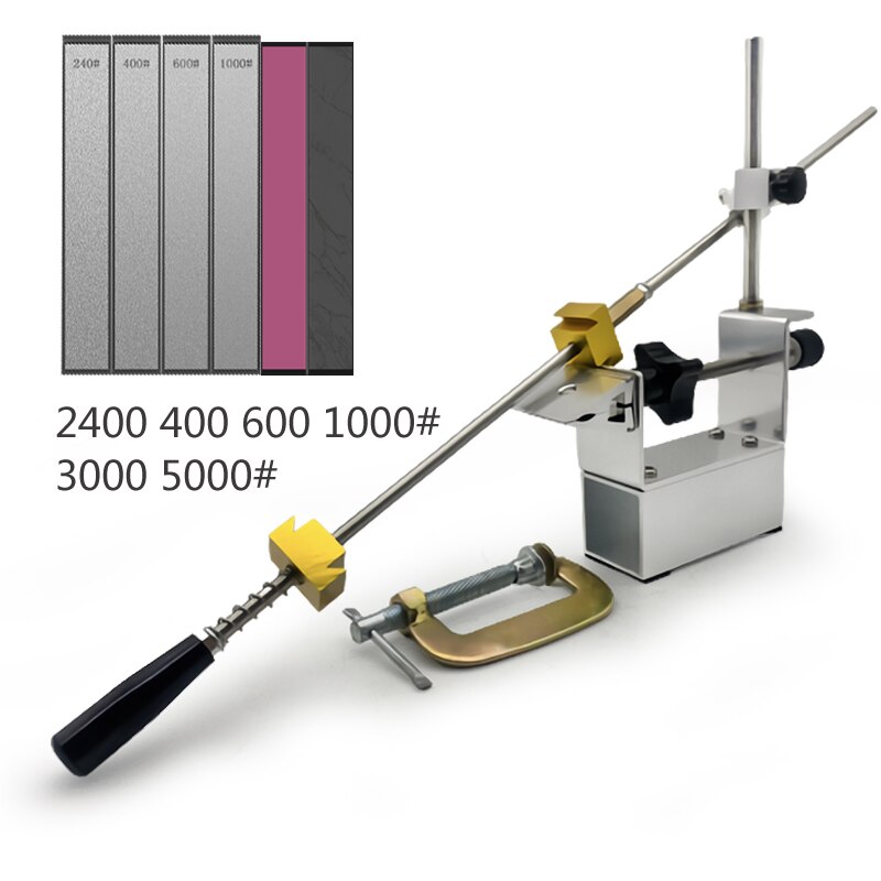Fixed Knife Sharpener Angle Sharpeners Sharpening System Grit 240/1000/3000/5000# Diamond Stone White Alundum