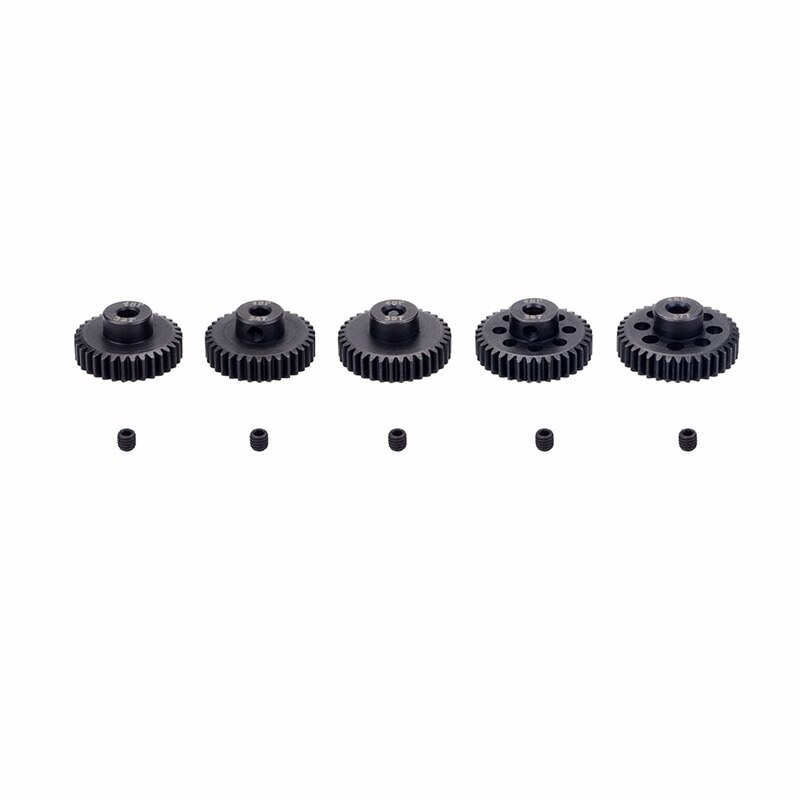 5PCS 48DP 3.175mm Metal Pinion Motor Gear Set for 1/10 RC Car Motor: Purple