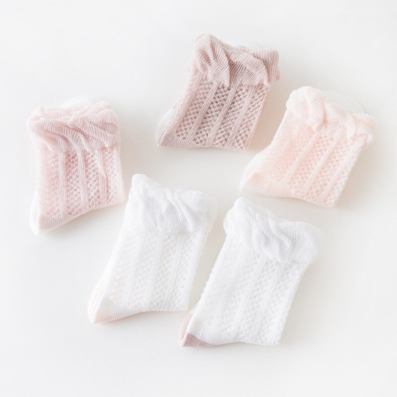 Balleenshiny 5Paare Sommer Gittergewebe freundlicher Socken Weiche Baumwolle Baby Mädchen Jungen Socken Anti Unterhose neugeboren Bein Wärmer freundlicher zubehör