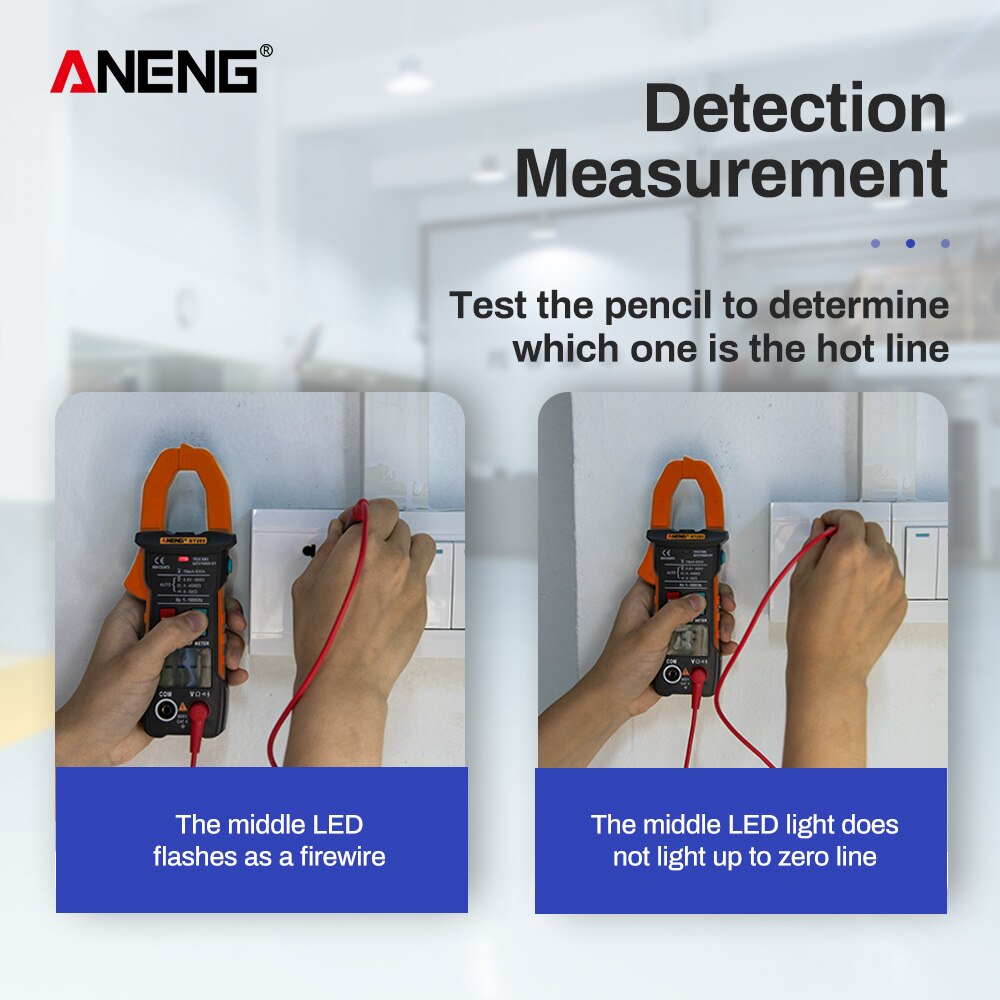 ANENG ST203 4000 Counts Full Range True RMS Digital Multimeter Clamp Meter AC/DC Voltage NCV Resistance Auto Range Flashlight