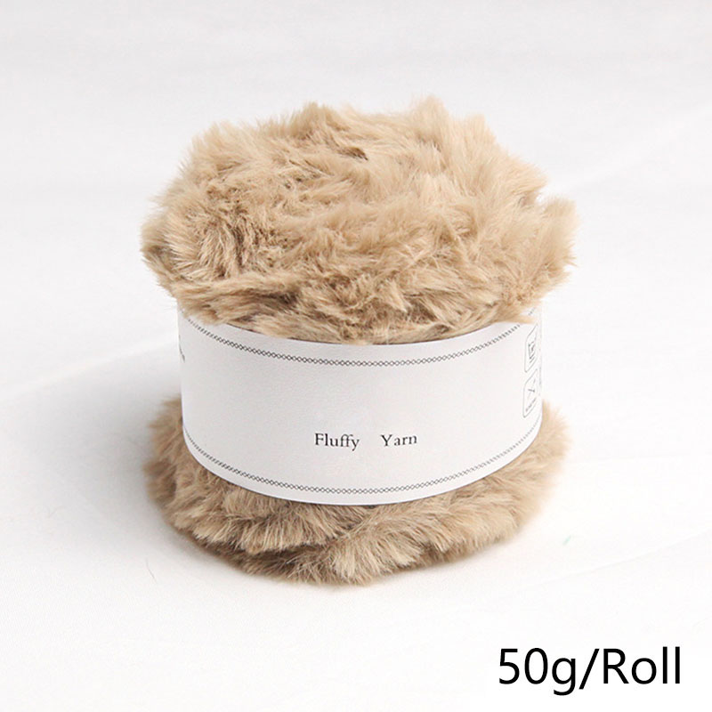 50g/Rolle Plüsch Kunst pelz flauschiges Garn Häk elgarn zum Stricken von Strickjacke Schal Pullover Schal Hands trick garn Näh zubehör: green