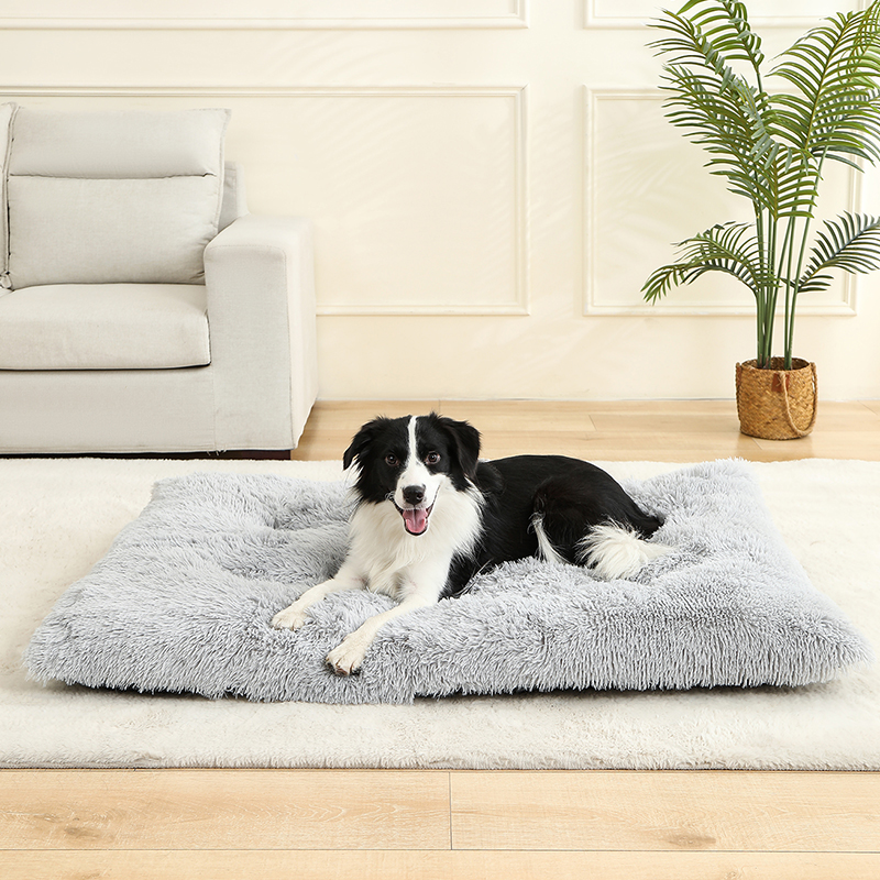 Camas suaves para perros, casa de felpa larga y suave, la mejor cama para perros, cesta para perros, productos para mascotas, cojín, cama para gatos, estera para gatos, sofá para dormir para animales: S / Blanco