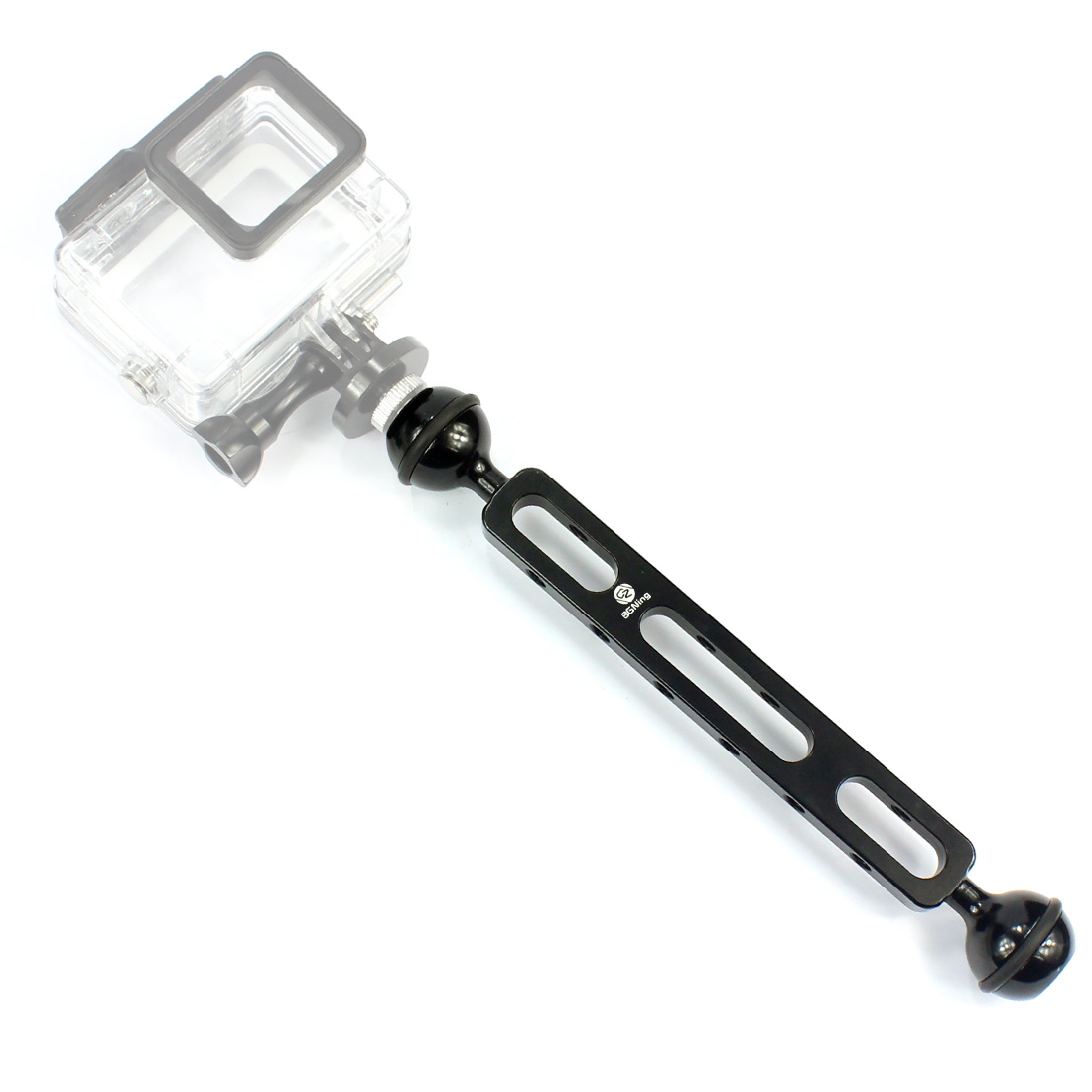 BGNing Lega di Alluminio A Doppia Testa A Sfera Giunto Braccio Della Macchina Fotografica Morsetto di Montaggio per le Immersioni Subacquee per GoPro per AKASO EK7000 4K Action Cam