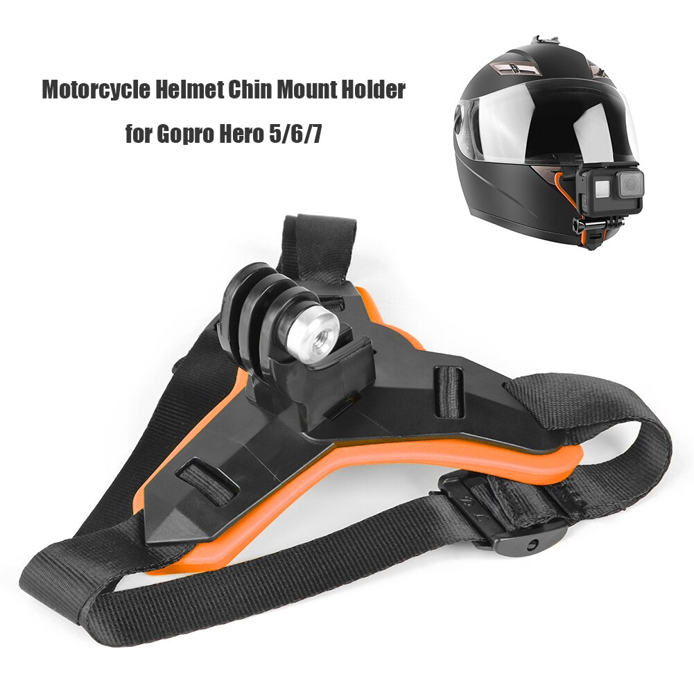 Moottoripyörä kypärä leukahihna kiinnityspidike gopro hero 9 8 7 5 osmo action xiaomi yi action urheilukamera moto tarvikkeet