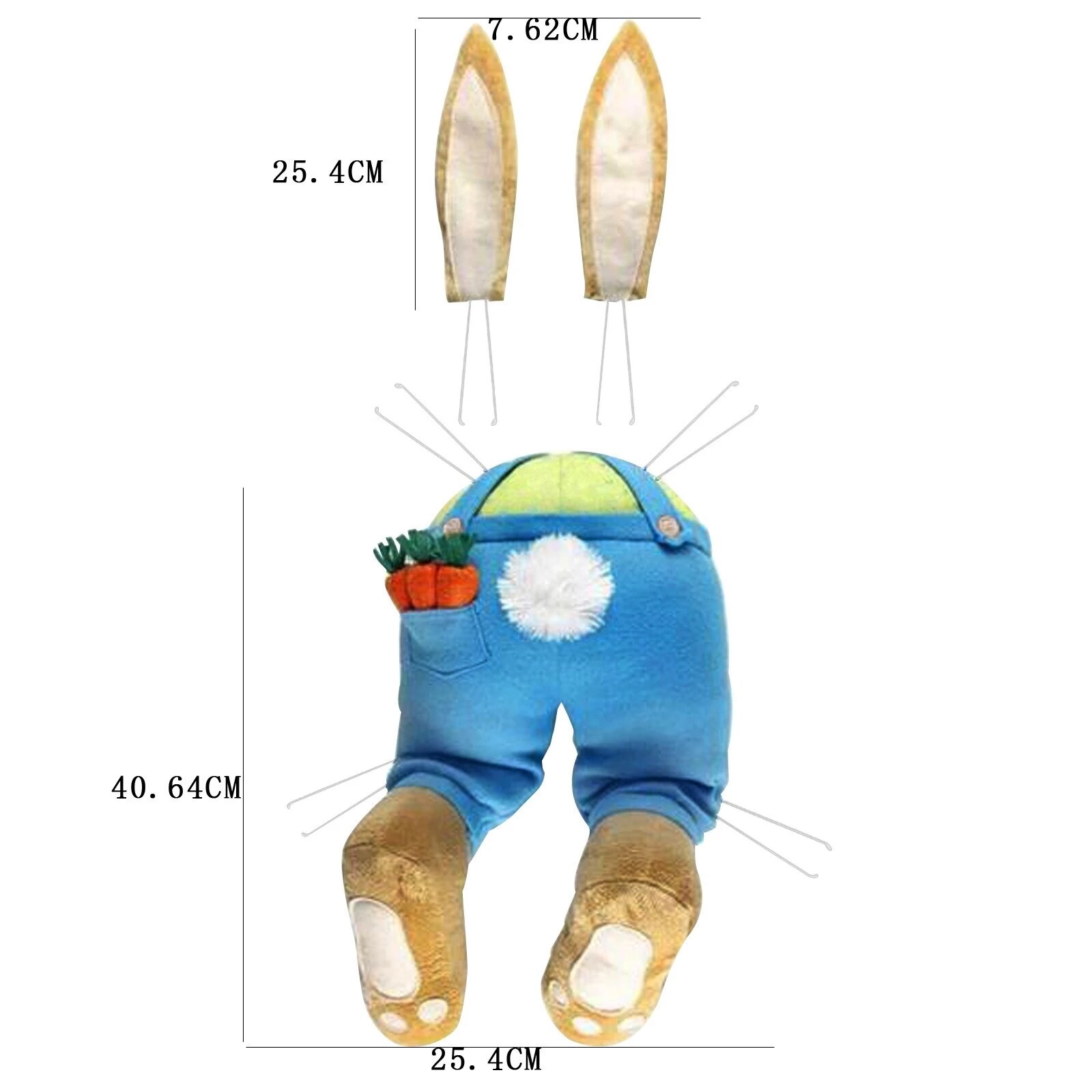 Rabbit Wreath Decoration Easter Bunny Butt Wreath Kit Door Decorations Easter Spring Outdoor Hanging Easter Home Decorations: 2