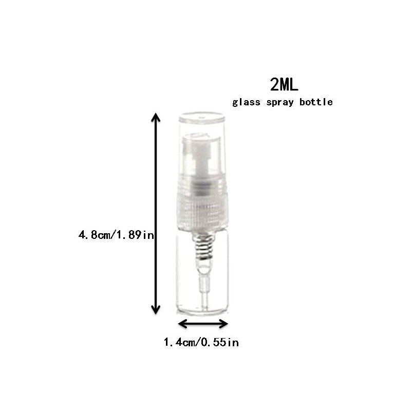 5 stuks 2ml 3ml 5ml mini draagbare glazen spuitfles lege parfumflesjes hervulbare parfumverstuiver reisaccessoires: 2ml