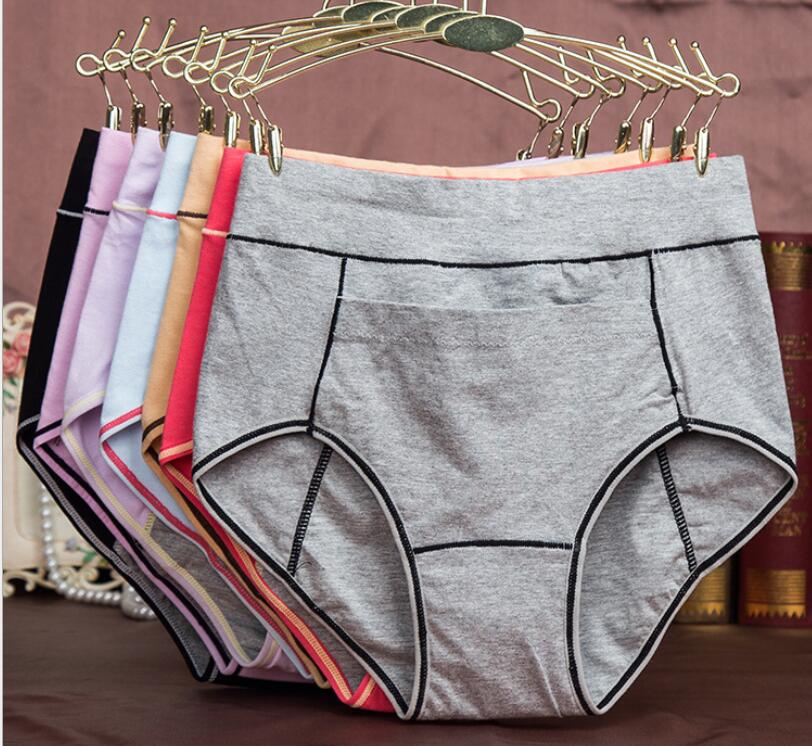 Teenage pige menstruationsfysiologiske underbukser jomfru bomuldsblonderbukser lækker bevis sanitetsundertøj med lommer holder varmen: Brun