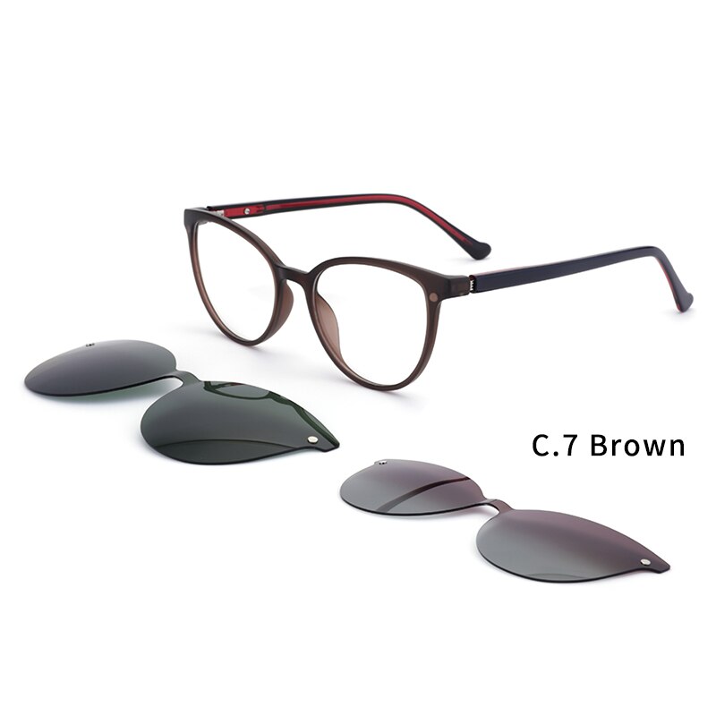 Ceofy Magnetische Gepolariseerde Clip Op Zonnebril Vrouwen Bril Kader Optische Bijziendheid Bril Recept Brillen 69940