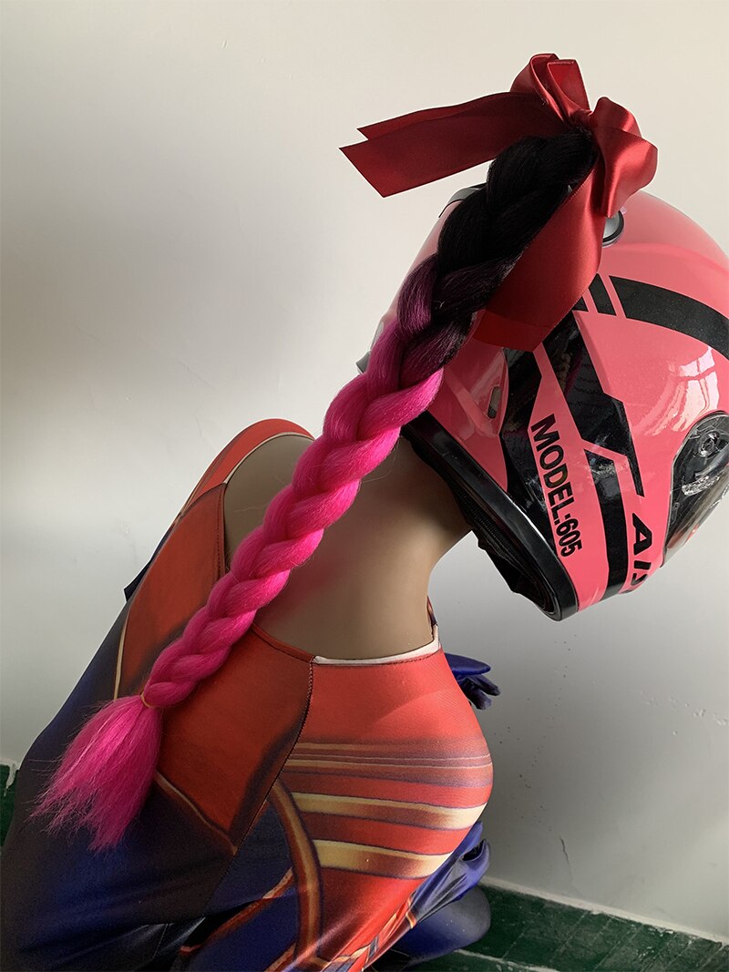 Helmet Braid Motorcycle Motorbike Woman Helmet Braids Twist Sucker Braids for Helmet