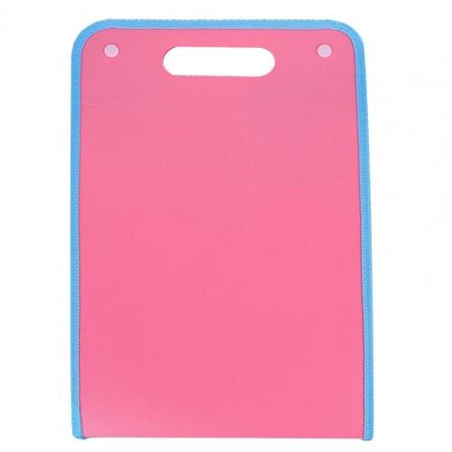 Expandable Handle Portable Files A4 Paper Folder for Students:  Light Pink